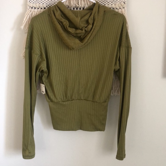 NWT Free People Movement Ready To Go Lightweight Workout Hoodie Ribbed XS - Picture 2 of 4